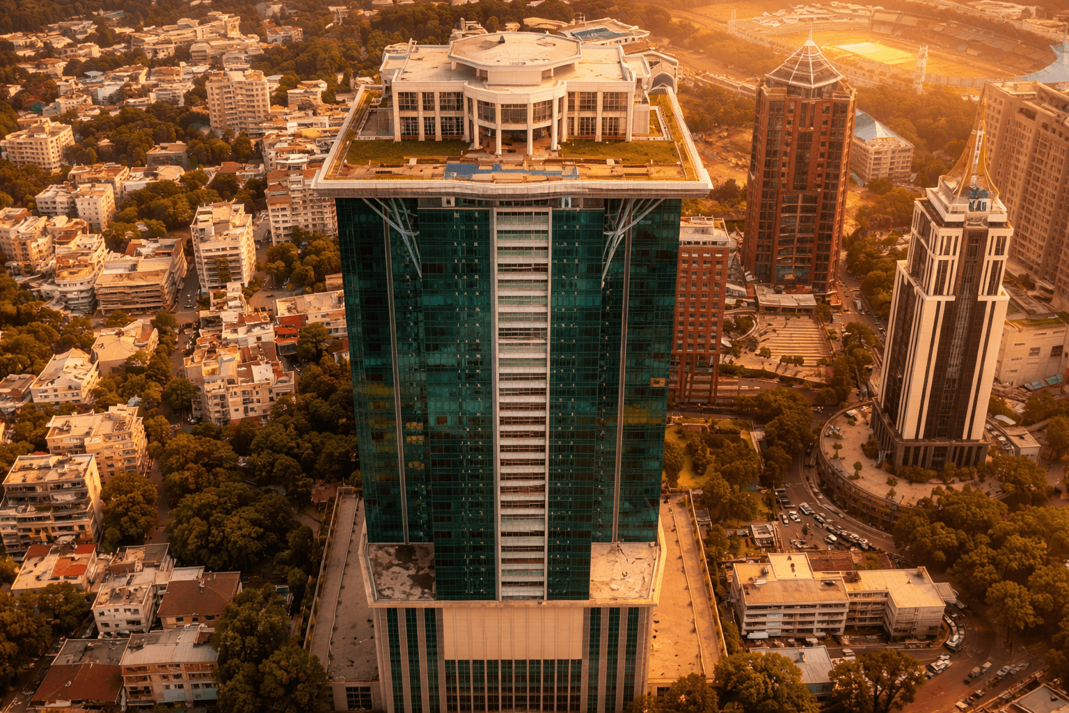 aerial drone photography Bangalore cityscape