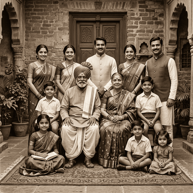vintage sepia photograph old India restored
